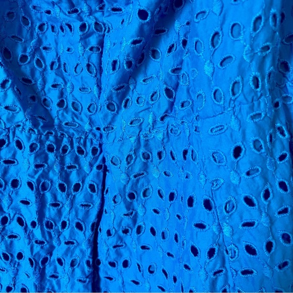 Lane Bryant Off the Shoulder Blue Eyelet Women's Dress Size 24 - Picture 6 of 8